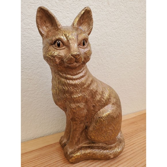 Realism Decor - Gold Cat Kitten- Tabletop‎ Display 12"x6" - Picture 7 of 8